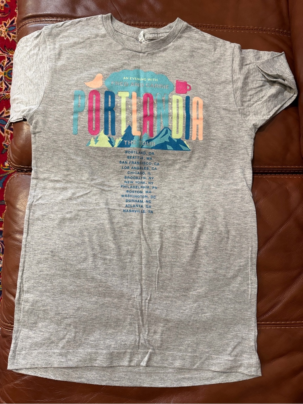 Portlandia T-Shirt Gray Fred Armisen Carrie Brownstein Unisex
